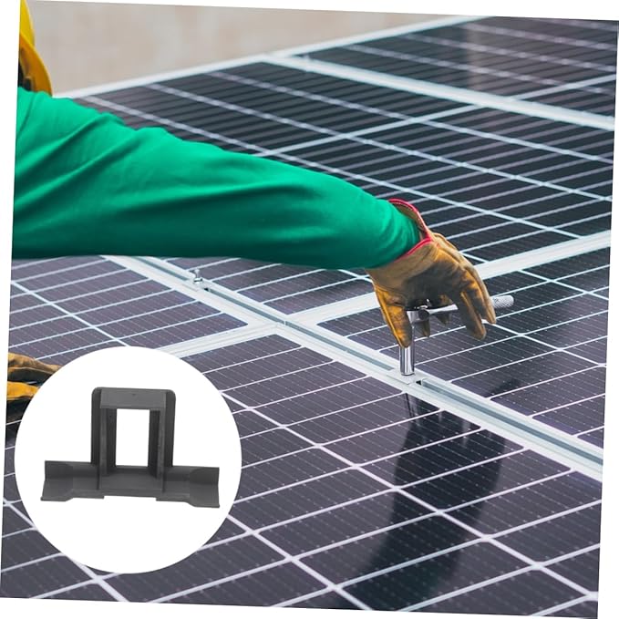 MERRYHAPY 12pcs Photovoltaic Panel Water Guide Clips Durable Mud Clamp for Efficient Water Drainage Compatible with Various Solar Panel Types