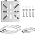 Stainless Steel Camera Pole Mount Bracket Outdoor, Universal Security Cameras Brackets with Adjustable Clamps, Sturdy Mounting Adapter for PTZ Dome, CCTV Surveillance Cam, Solar Panels