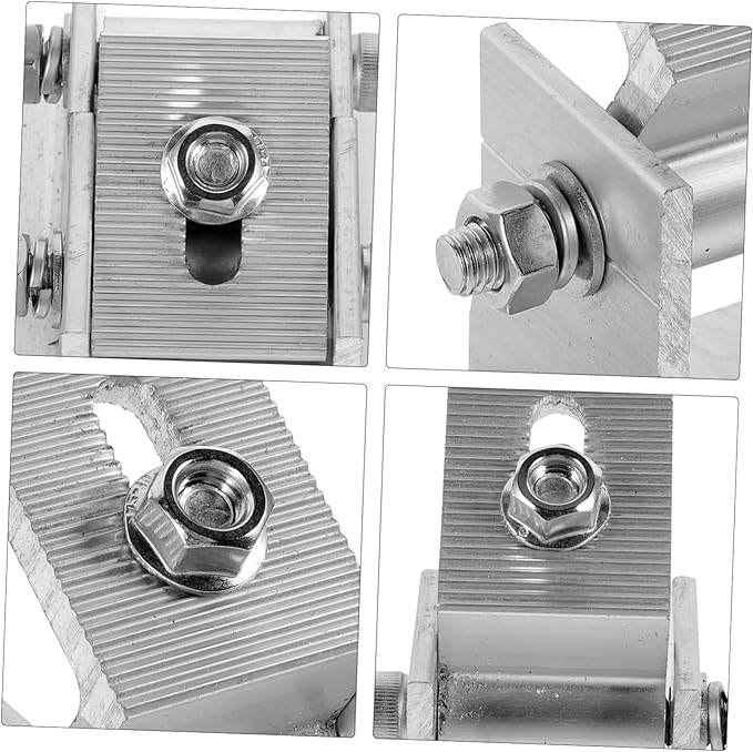 Gadpiparty 4pcs Adjustable Solar Panel Bracket Tilt Mount Clamp for Roof Rv Boat Compatible Various Easy Installation