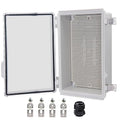 Waterproof Electrical Box, IP67 Junction Box Stainless Steel Latch Hinged Clear Cover Project Enclosure with Wall Bracket 10.2" x 6.3" x 3.9"