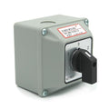 25A Rotary Changeover Switch with Exterior Box for Solar Power System, 3 Position 2 Phase 8 Terminals, 2-Way 2NO 2NC Universal Selector Switch 25/D202.2D
