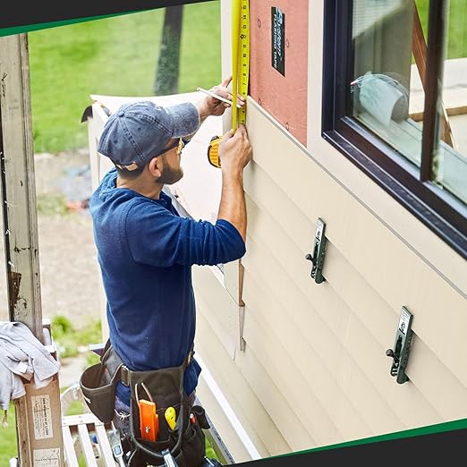 Siding Tools for Installation, Siding Mounting Kit, Compatible with 3/8-Inch Fiber Cement, Lap Side Gauge/Clamps with Adjustable Reveals (Green)