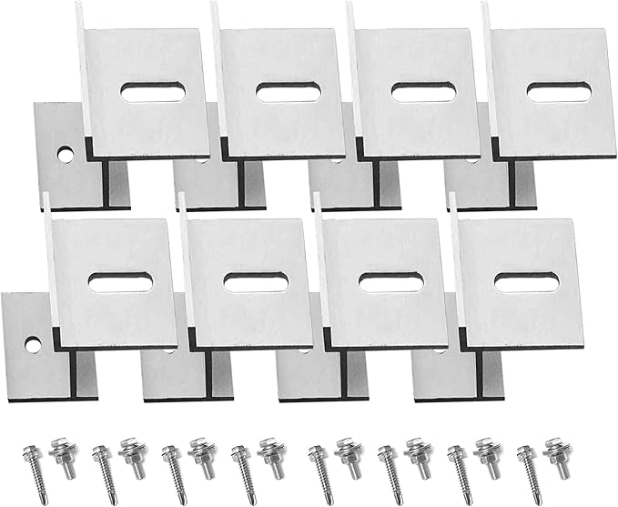 Newpowa Universal Z Bracket Mount 2 Sets- Flat Surface - Single Panel Up to 5-75w