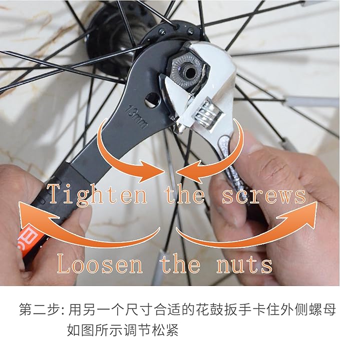 Bike Cone Wrench Set Tool, Bicycle Wheel Hub Axle Nut Install Remover Cycling Spanner Hub Repair Removal Tool Black (Newboy-Wrench13-19mm 7PCS)