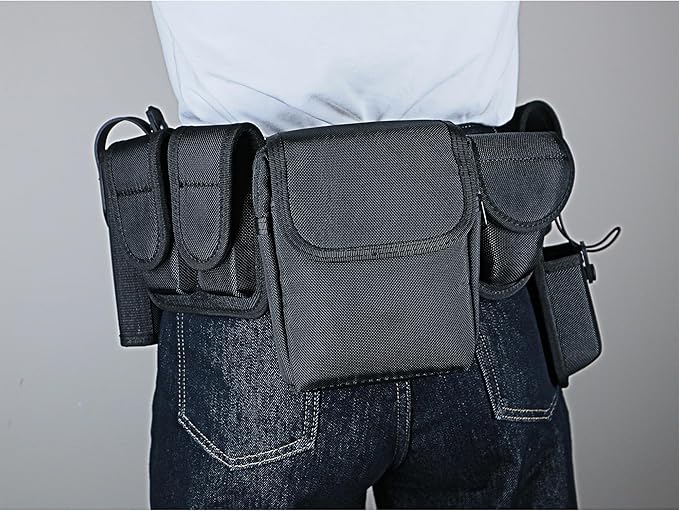 Duty Belt w/Utility Belts Law Enforcement Police Molded Pouches Kit ，Nylon Tactical Officer Security Guard Belt 4 pack Belts Keeper