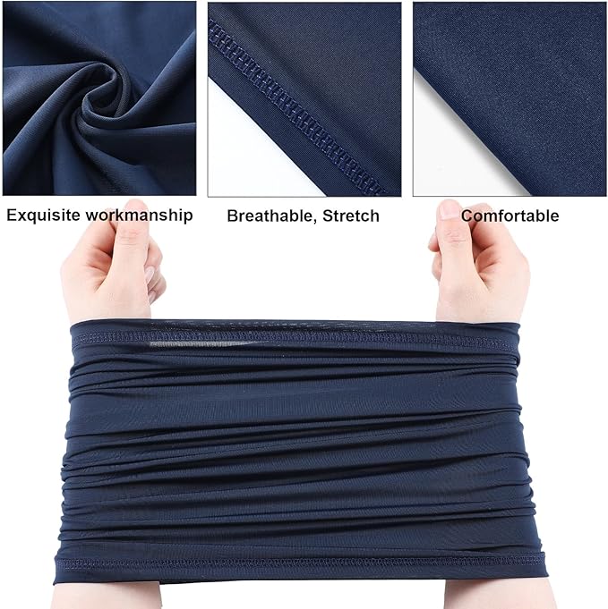 Geyoga 6 Pieces Summer UV Protection Cooling Neck Gaiter Face Clothing Neck Gaiter Mask Scarf Sunscreen Breathable Bandana
