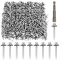 Metal Roofing Screws#10 × 1-1/2 Inch, 1000Pcs Zinc Plated Hex Head Metal Roof Screws with Rubber Washers for Corrugated Roofing Panels (Hex Socket Included)