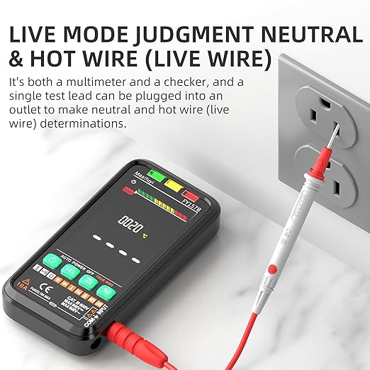 Multimeter Digital, Rechargeable Electrical Tester, NCV Intelligent Multi Tester, TRMS 6000, Overload Protection, Auto-ranging, Voltage, Current, Capacitance, Continuity, Frequency,Resistance