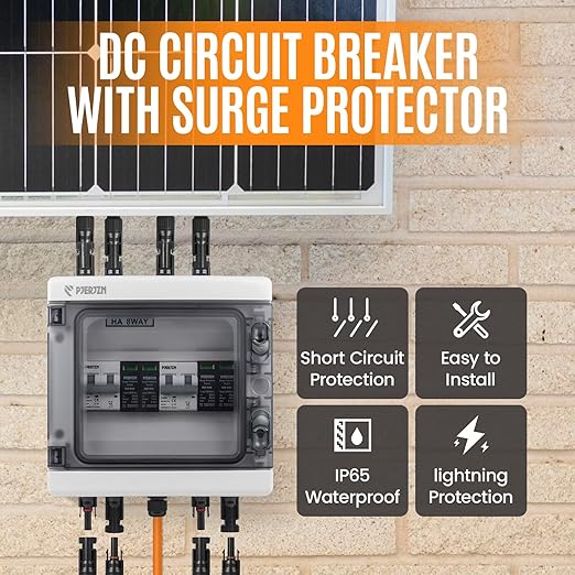 Solar Combiner Box (1 in 1 Out/2 in 2 Out/3 in 3 Out/4 in 4 Out) PV Combiner Box with 1000V DC 40A MCB & 20-40KA SPD Power Distribution Box (2String 2in2out)