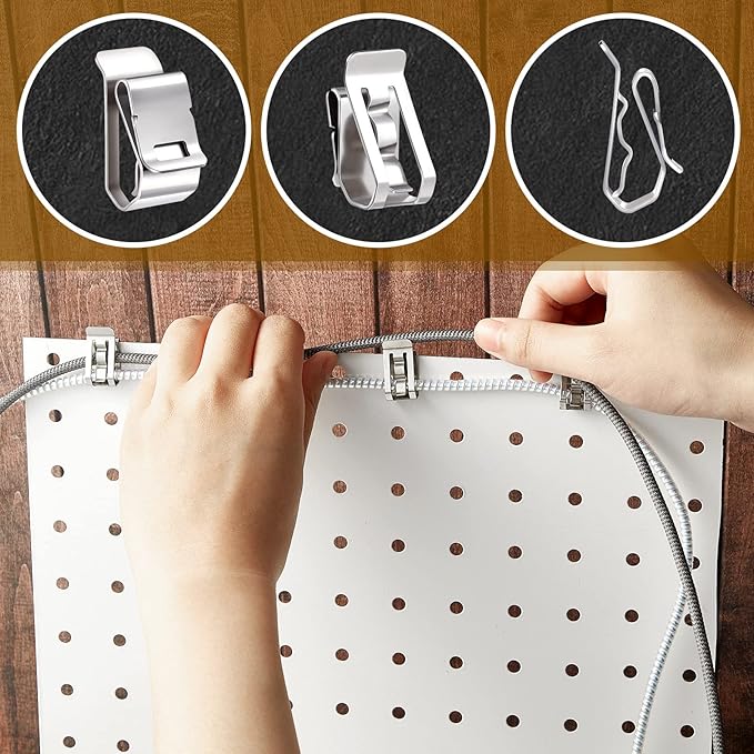 Dunzy 200 Pcs Stainless Steel Cable Clips S Clip Metal Trailer Wire Clip Electrical Cord Management Solar Panel Wire Clips for Pv Wiring Boat Cable Boat Trailer, 0.2 to 0.3 Inch in Rope Capacity
