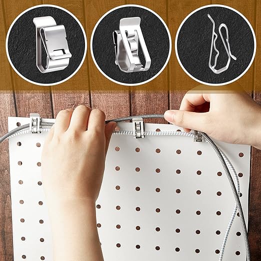 50 Pcs Stainless Steel Cable Clips S Clip Metal Trailer Wire Clips Electrical Cord Management Solar Panel for PV Wiring Boat Cable Boat Trailer, 0.2 Inch to 0.3 Inch in Rope Capacity Silver