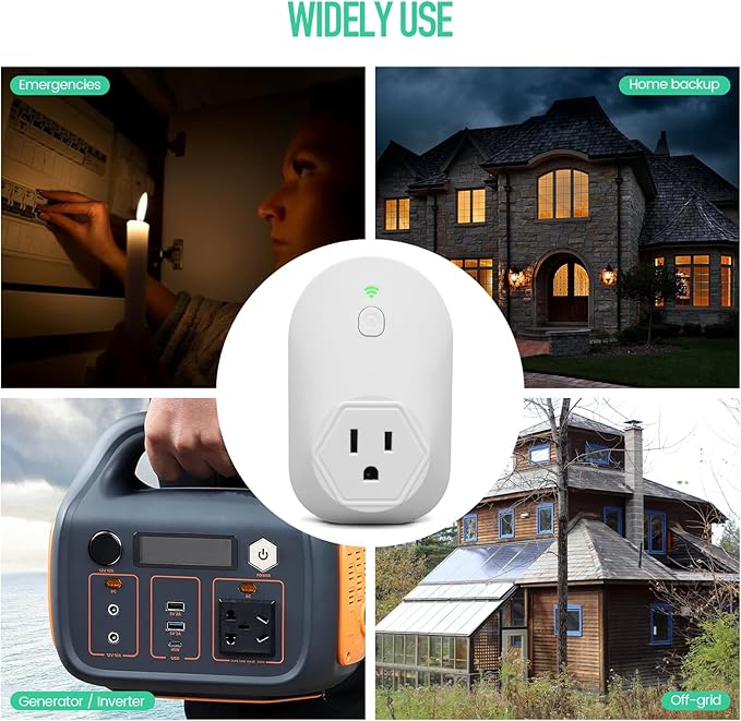 Haoguo Generator Electromagnetic Protector, EMP Protection, Plug Into The Socket of Inverter & Generator, Withstand Multiple High-Voltage Surges, for Home Backup, Emergencies, Grid outages