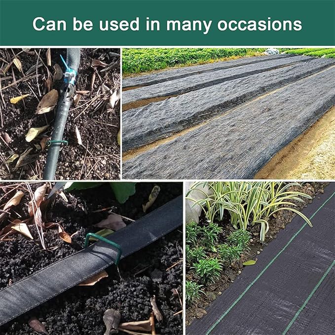Garden Stakes Ground Staples Landscape Securing Anchor Pegs Gardening Pins Spikes for Lawn Farm Weed Barrier Grass Fabric 10 PCS