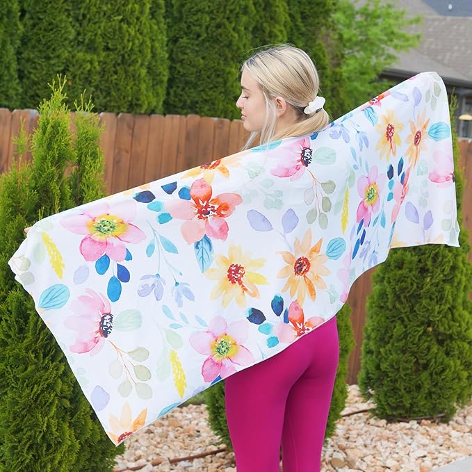 SHAKEitCOOL Large Cooling Shawl - Instant Heat Relief for Outdoor Events