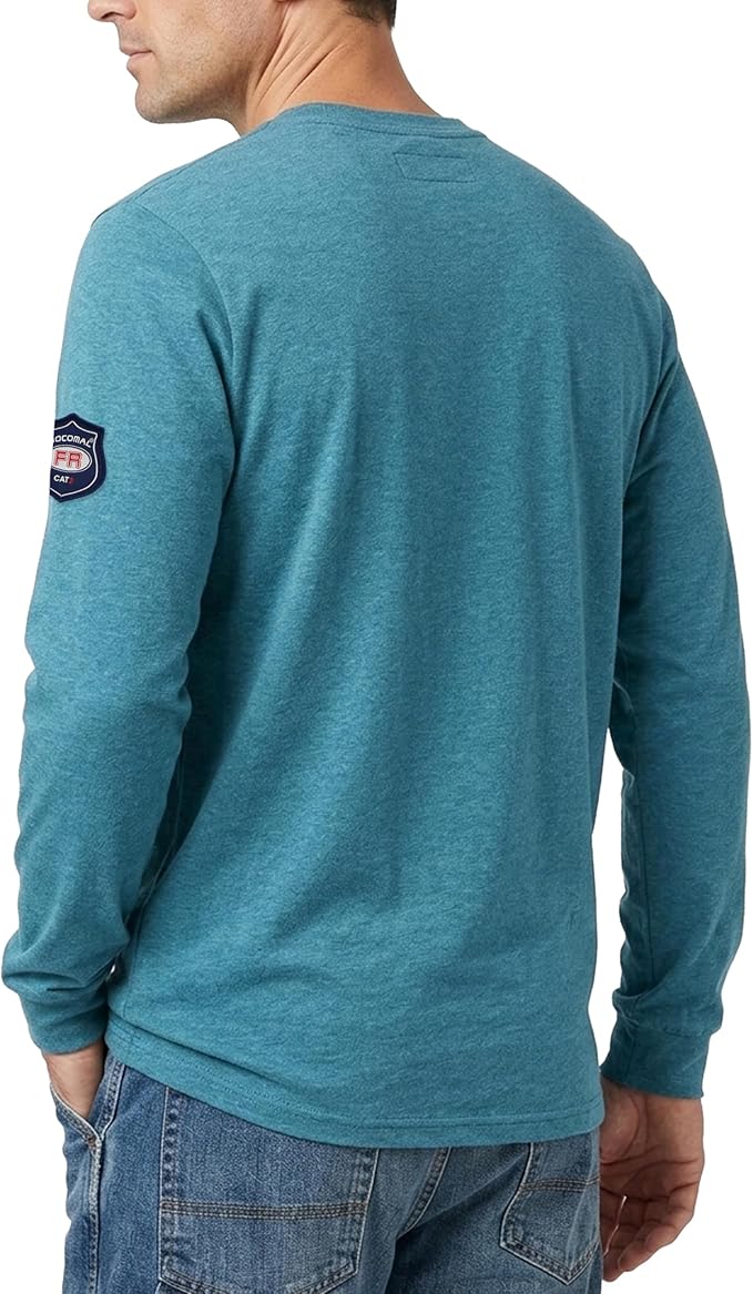 BOCOMAL FR Shirts Lightweight Classic Crew Long Sleeve Fire Resistant Shirt CAT2
