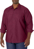 Red Kap Men's Long Sleeve Industrial Work Shirt | Moisture Wicking Button Up, Wrinkle Resistance Fights Fading & Stains
