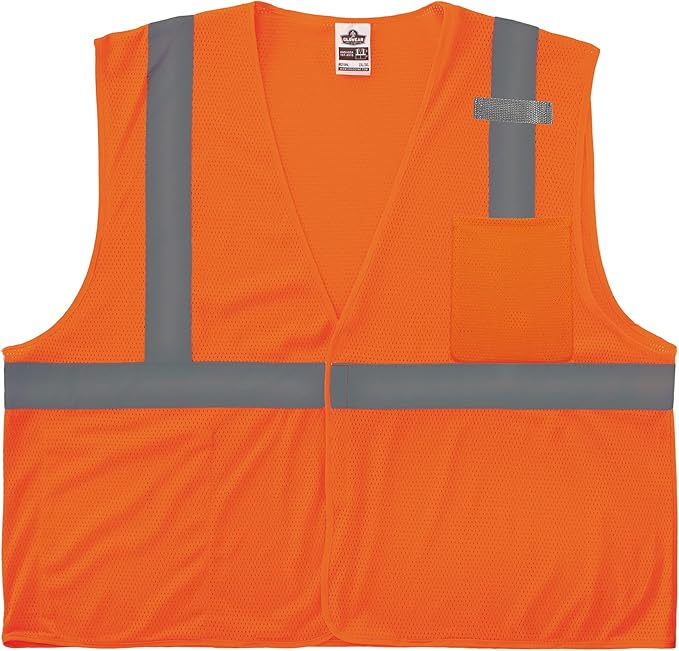 Ergodyne GloWear Economy High Visibility Reflective Safety Vest, Hook & Loop Closure