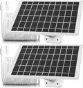 2 Pack 5V 7W Solar Panel Charger Compatible with Arlo Essential 2K Outdoor 2nd Gen, Arlo Essential XL Camera 2nd Gen, Tapo SolarCam C403 A200, Tapo SolarCam 2K, TP-Link Tapo TC82 C425 C403 C420 C400