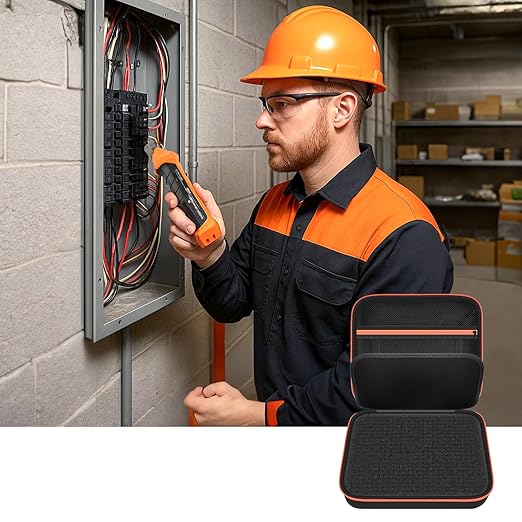 Case Compatible with Klein Multimeter MM325 MM300(69149P) Multi Meter Testers, Storage Carrying Organizer for Electrical Test Kit Voltage/Outlet Tester, Wire Stripper, Leads & Batteries (Box Only) (L)