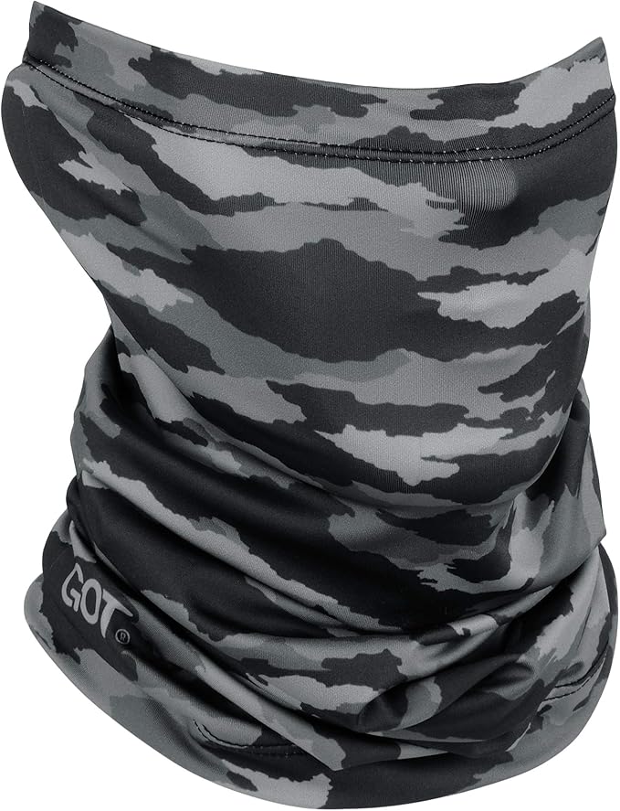 GOT Sports UPF 50+ Fishing Neck Gaiter - UV Face Mask Sun Protection for Men & Women - Camo SPF Face Cover Gator