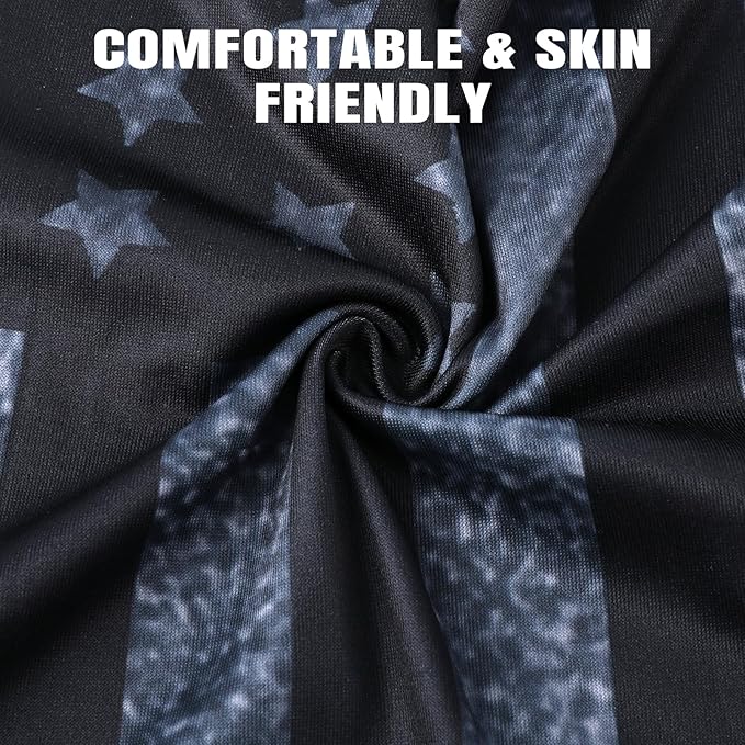 HONGTEYA 6 Pack Summer Neck Gaiter, UV Protection Cooling Face Mask, Breathable Bandana Head Scarf for Men Women