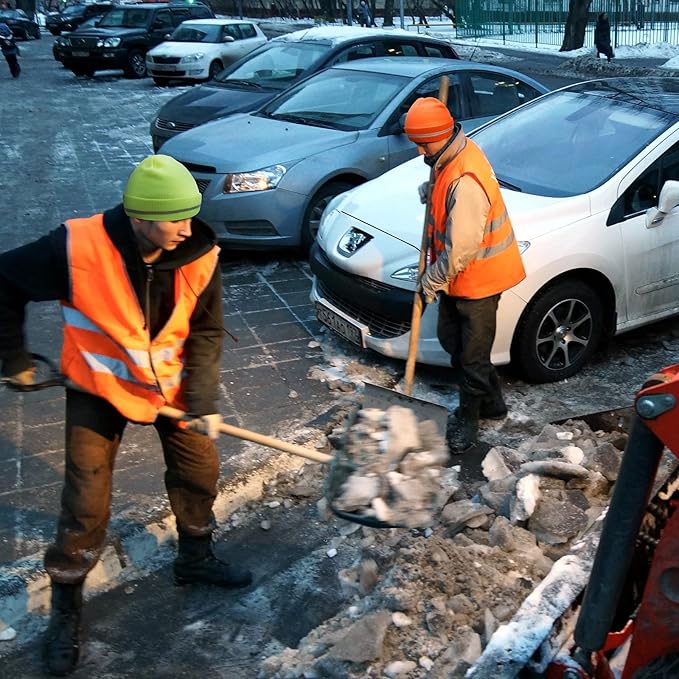 Suhine 4 Pack Men Hi Vis Winter Safety Hats Fleece Lined High Visibility Beanies with Reflective Stripes Hats for Outdoor