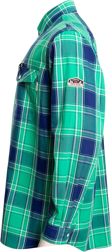 100% Cotton Mens Fr Shirts 7.5oz Flame Resistant Shirts NFPA2112 Men's Fire Retardant Welding Shirts