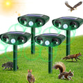 4 Pack Solar Ultrasonic Animal Repeller Outdoor Cat Repellent Deer Repellent Devices with Motion Sensor,Squirrel,Dog,Raccoon,Rabbit, Coyote, Skunk Repellent for Yard Garden Animal Deterrent
