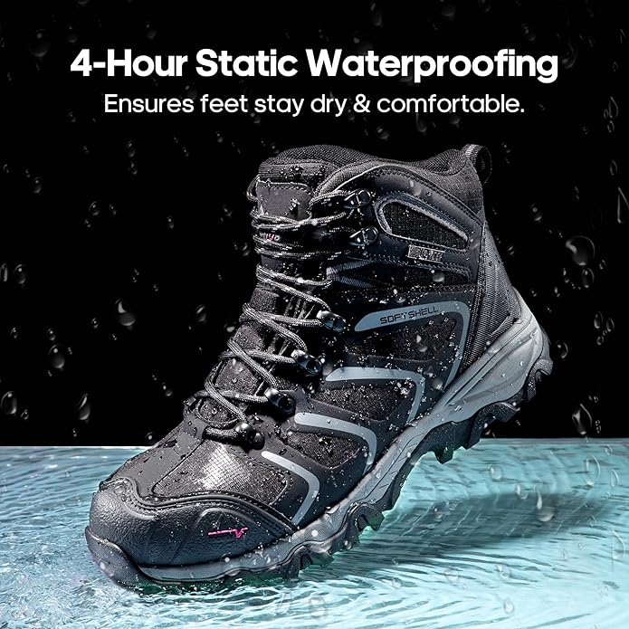 NORTIV 8 Waterproof Work Boots for Men Steel Toe Safety Construction Boots ARMADILLO-STL