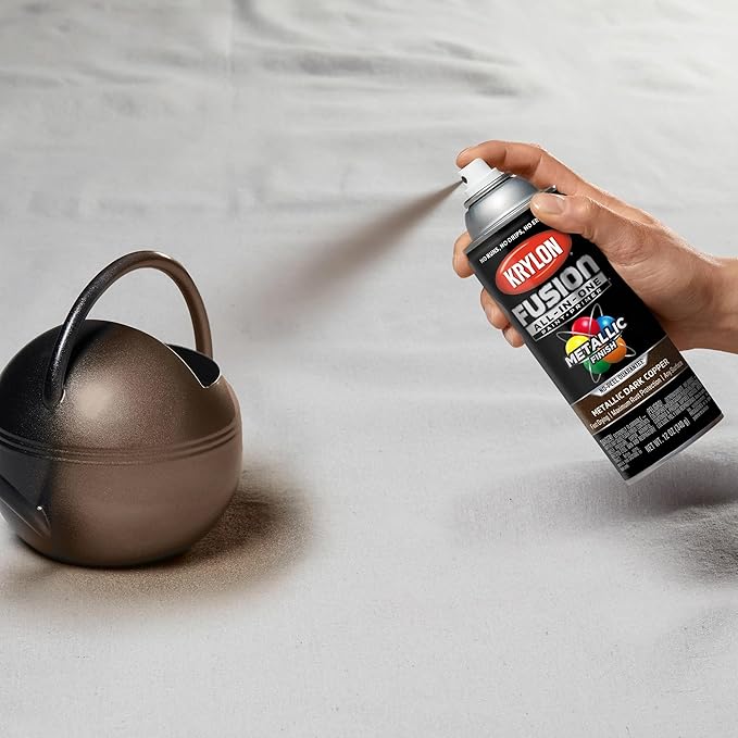 Krylon Fusion All-In-One Adhesive Spray Paint for Indoor/Outdoor Use, 12 oz, Dark Cooper
