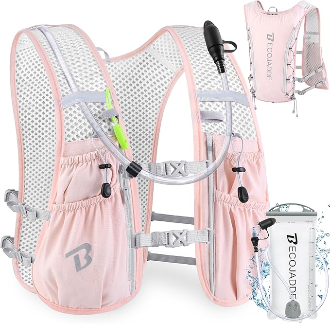 Running Vest Hydration Backpack for Men Women, 5L Lightweight Running Backpack Hydration Pack for Marathon, Trail, Cycling, Hiking, Jogging