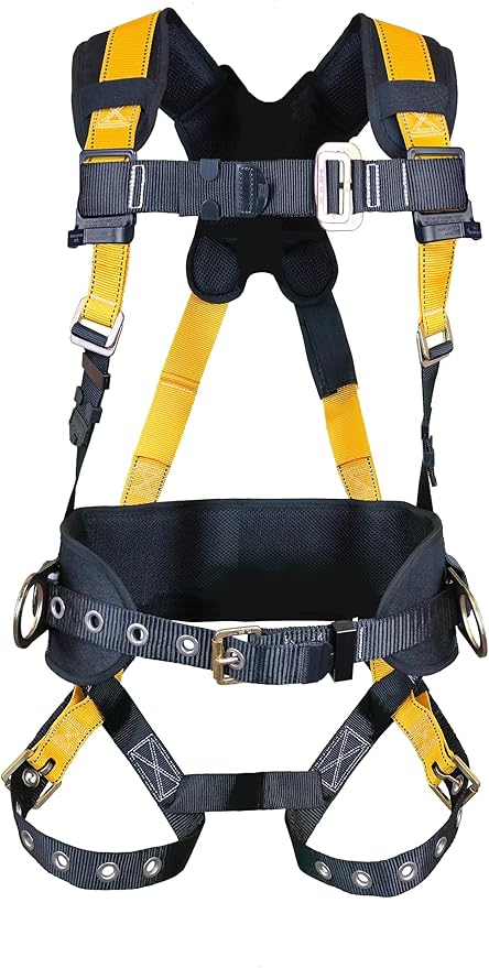 Guardian Seraph Construction Style Harness Waist Pad PT Chest TB Leg 3D (Dorsal, Sides) OSHA and ANSI Compliant