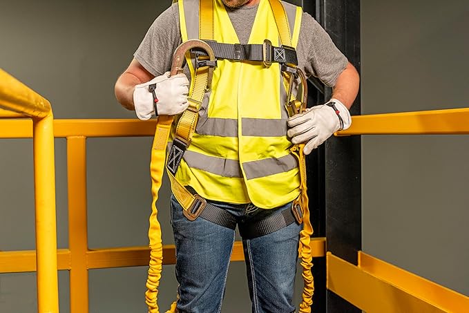 Guardian 01700 Economy Harness – Full Body Fall Protection with Pass-Through Chest & Leg Buckles | Lightweight Adjustable Design | OSHA and ANSI Compliant