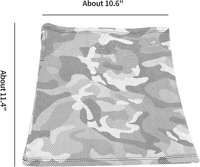 Summer UV Protection Cooling Neck Gaiter Face Clothing Neck Gaiter Mask Scarf Sunscreen Breathable(White/Black)