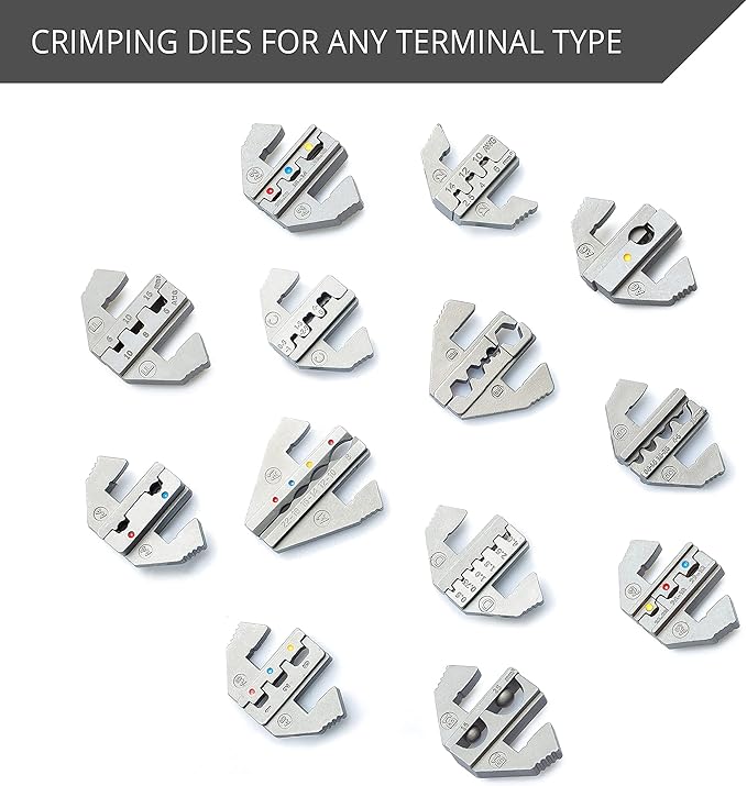 Wirefy Open Barrel Terminal Die 20-10 AWG | Replacement Die for Wirefy Crimping Tool | Compatible with OEM, Molex, Delphi, AMP, Deutsch Terminals