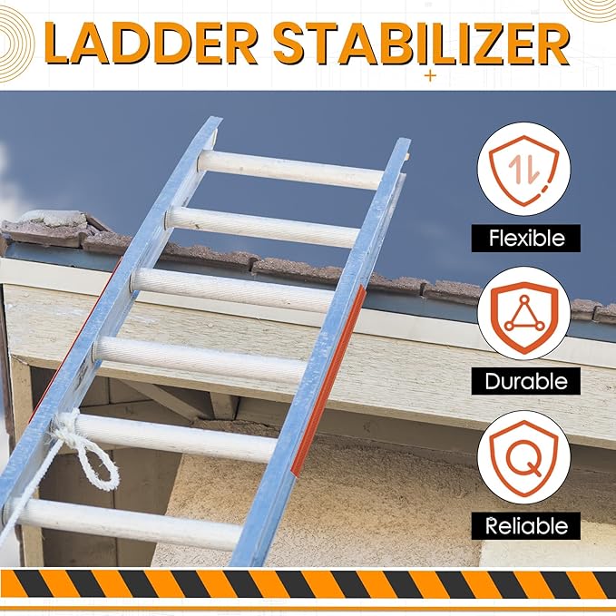 Ladder Stabilizer for Gutters and Roof Ladder Safety Covers Grip Strips Extension Accessory Non Skid Anti Slip Tape, Fall Prevention Scratch Protection, Strong Grip