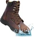 EVERBOOTS Men's Waterproof Leather Work Boots Ultra Dry Model Lightweight Utility Ankle Boot for Construction Roofing Hunting Winter Trails