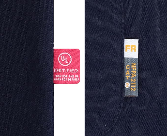 KONRECO FR Shirts for Men Long Sleeve 7oz Cotton Flame Resistant/Fire Retardant CAT2 Henley Shirt