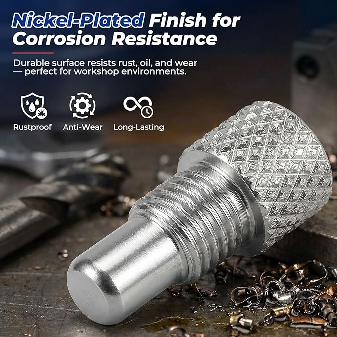 25 Piece Pin Spanner Wrench Set,42CRMO Heat-Treated,Nickel-Plated Finish,Adjustable Spanner Wrench for Bearings,Pulleys & Lock Nuts,Metric & Imperial Precision Pin Wrench,160mm Arms,180° Rotation
