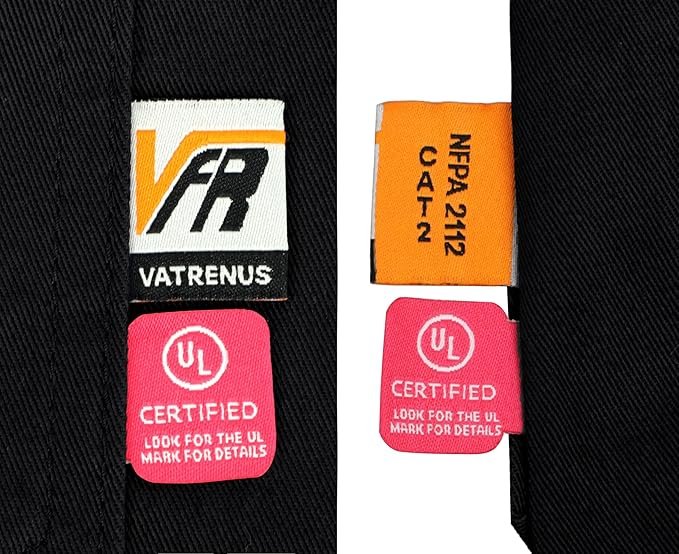 VATRENUS FR Shirts for Men 6.5oz Button Down Flame Resistant 100% Cotton Men's Pre-Washed Fire Retardant Work Shirt