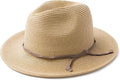 Joywant Womens Straw Fedora Beach Sun Hat, Packable Wide Brim Panama Hat for Women UV UPF50+ Summer Hat