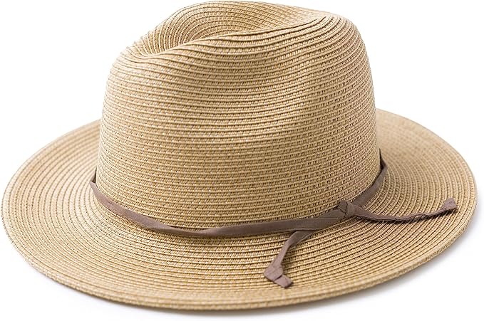 Joywant Womens Straw Fedora Beach Sun Hat, Packable Wide Brim Panama Hat for Women UV UPF50+ Summer Hat