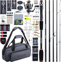 Goture Spinning Fishing Rod & Reel Combo with Carrier Bag,6.6-9FT,Spin Reels, Lures Kit, Pliers, Braided Line, Fish Gripper, Carbon Fiber Freshwater Fishing Rod Full Kit for Starter