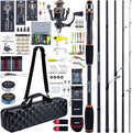 Goture Spinning Fishing Rod & Reel Combo with Carrier Bag,6.6-9FT,Spin Reels, Lures Kit, Pliers, Braided Line, Fish Gripper, Carbon Fiber Freshwater Fishing Rod Full Kit for Starter