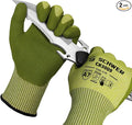 Schwer 2 Pairs ANSI A7 Cut Resistant Fishing Gloves, CR3009 Touchscreen Compatible Work Gloves for Men and Women, Non Slip, Ideal for Fishing, Hunting, Hiking, Cycling, and Outdoor Activities, M