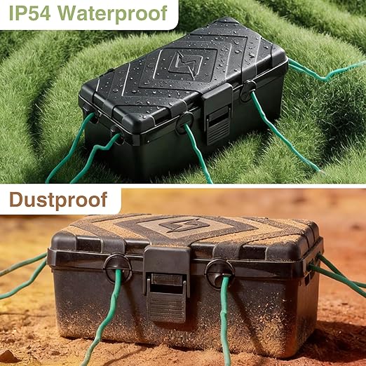 Large Outdoor Electrical Box Waterproof (13''X 8''X6''),Extension Cord Cover,Weatherproof Electrical Box,Outlet Cover,Protect Plug, Socket, Power Strip,Light Decoration,LAN Routers or Complex Wiring