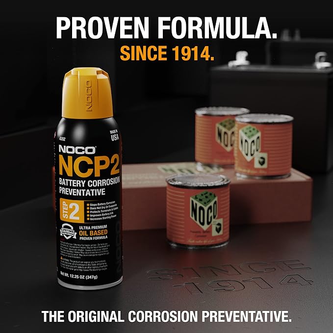 NOCO NCP2 A202 12.25 Oz Oil-Based Battery Corrosion Preventative, Corrosion Inhibitor, and Battery Terminal Protector Grease Spray
