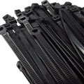 12 Inch Cable Zip Ties - 500 Pack - UV Weather Resistant, 50 lbs TENSILE Strength, Nylon Wrap Zip Ties, Professional Grade (500 Black Cable Ties)