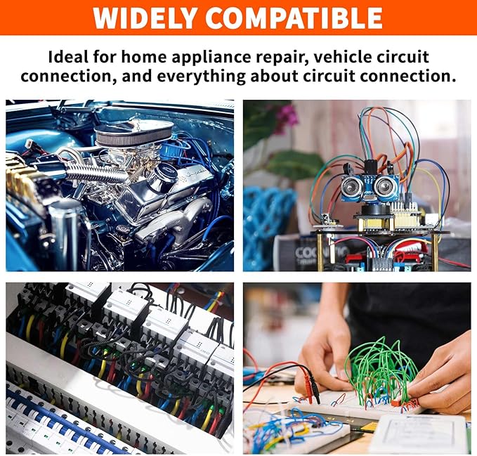 Sanuke Wire Crimping Tool, Ratcheting Wire Crimper for Open Barrel Terminal Connectors, Electrical Crimping Tool for DuPont AMP Deutsch DELPHI JST TYCO Connectors, 24-14 AWG