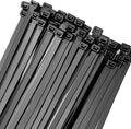 Zip Ties Heavy Duty 16 inch 100 Pack, 175 LBS Tensile Strength, Industrial Large Strong Cable Ties Self-Locking Wire Ties Wraps for Outdoor and Indoor Use - Black